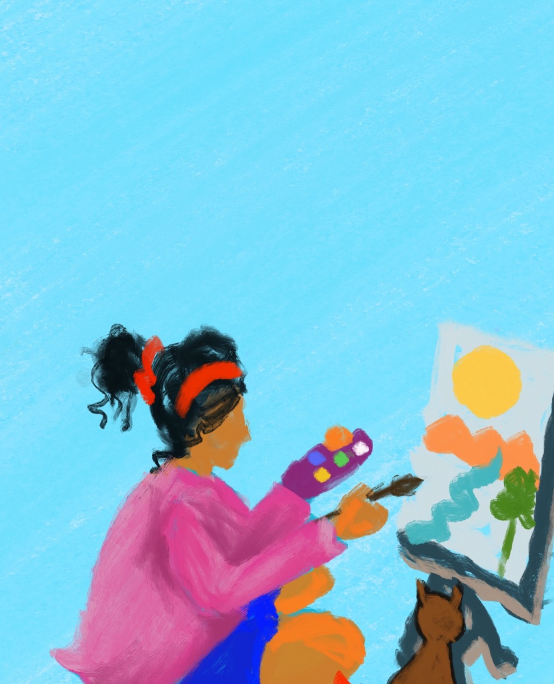 Girl painting
