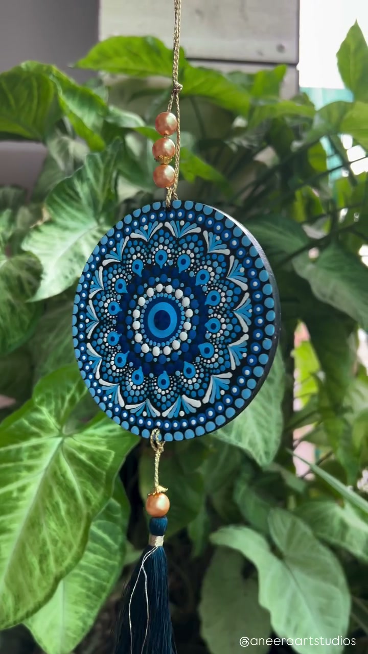 Evil eye dot mandala wall hanging