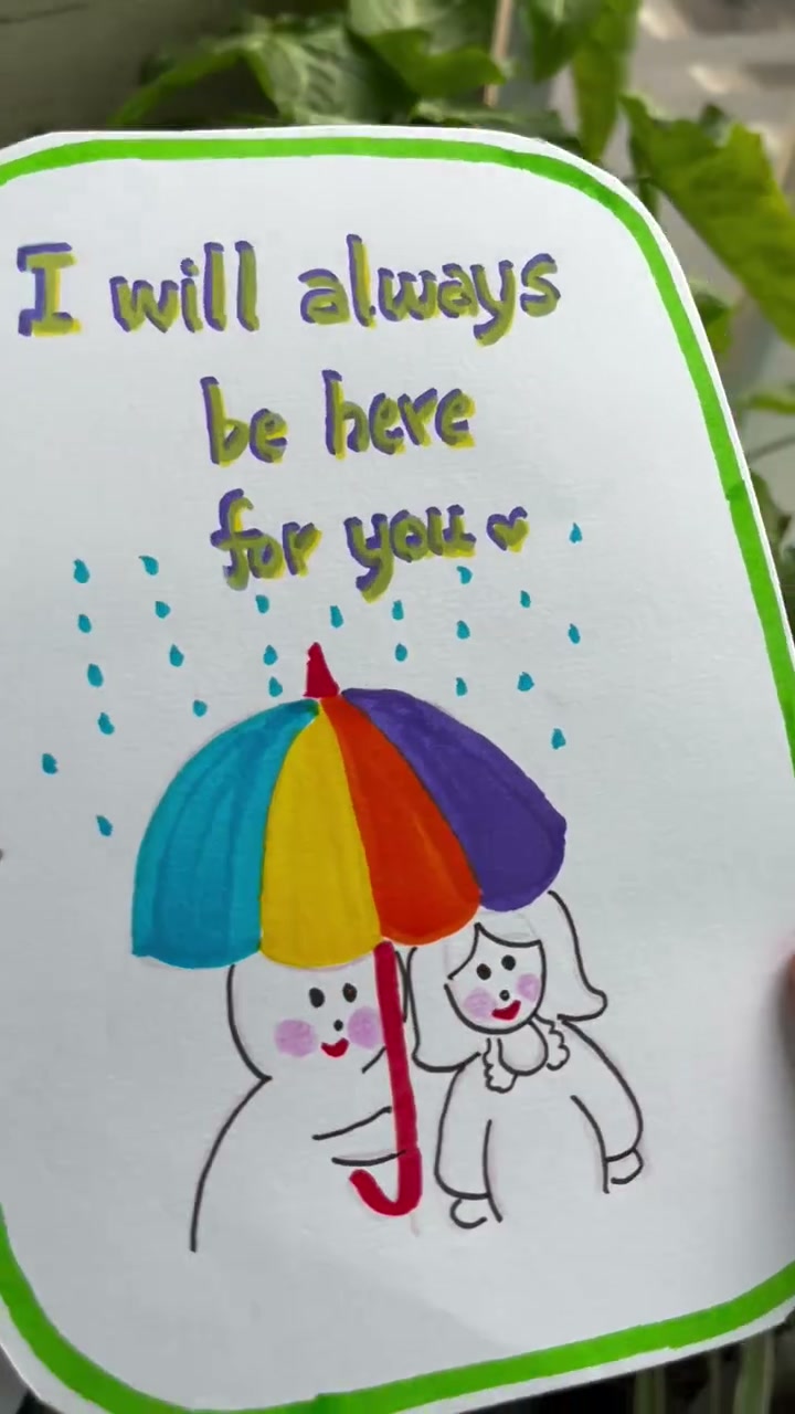 Hand-drawn sorry card